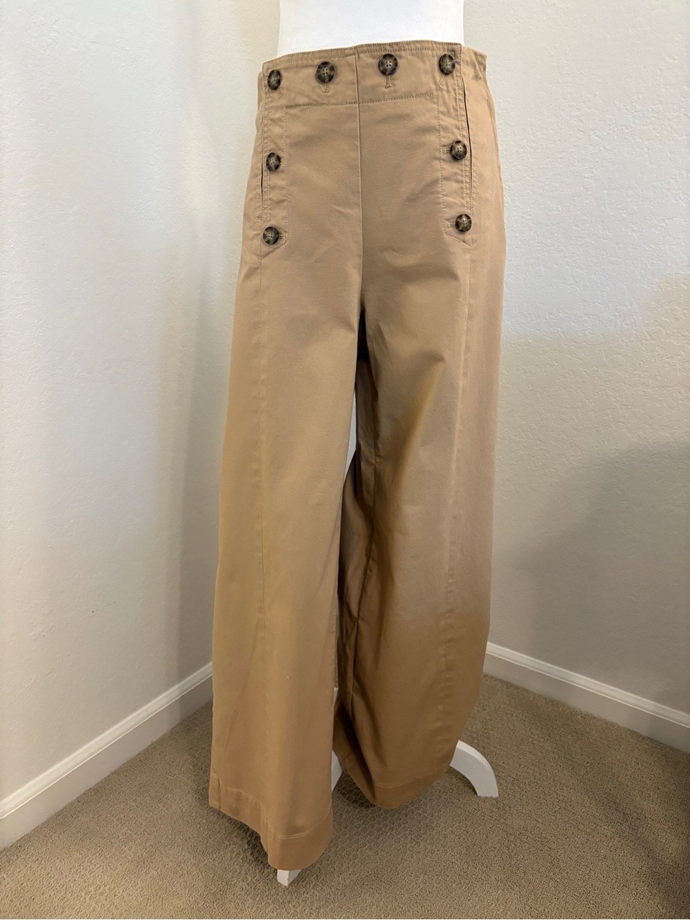 LOFT Tan Wide-Leg Pants